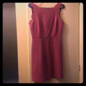 LOFT short pink scalloped dress